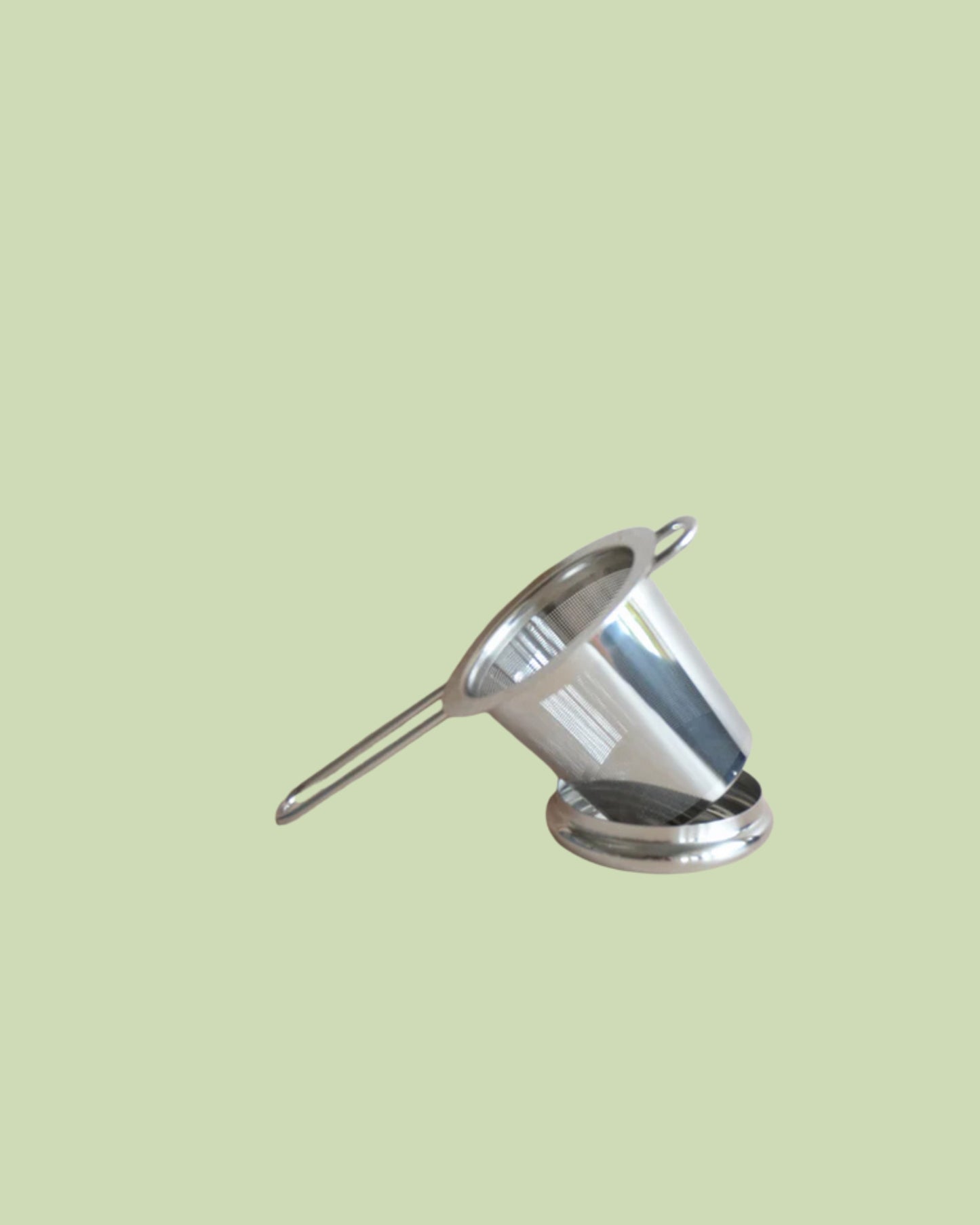 Infuseur à thé avec couvercle argent